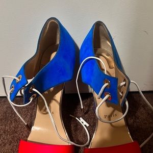 Pink and Blue Louboutin Heels